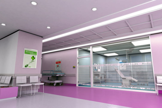 Medical center in purple