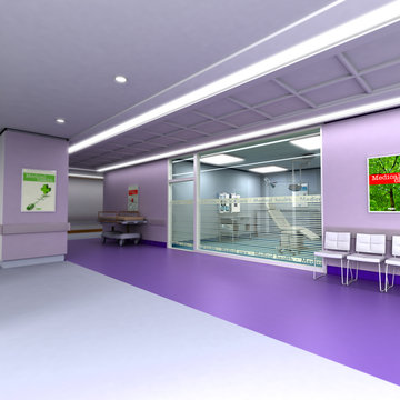 Modern clinic in purple