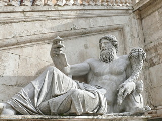Statue of Tiber. Campidoglio. Rome. Italy