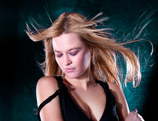 Fototapeta premium Close up beautiful lovely woman posing