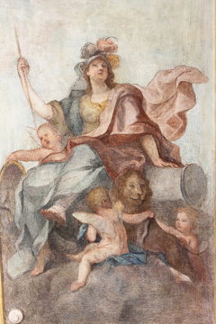 Fresco with Athena