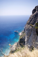Fototapeta na wymiar Sea cliff view, Corfu, Greece