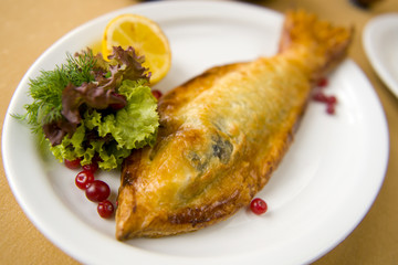 grilled fish with vegetables Salmon in pastry