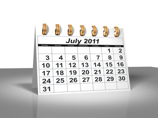 Desktop Calendar. July, 2011