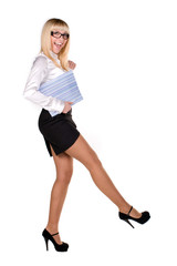 Beautiful blond businesswoman