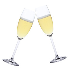 Anstossen mit Champagner