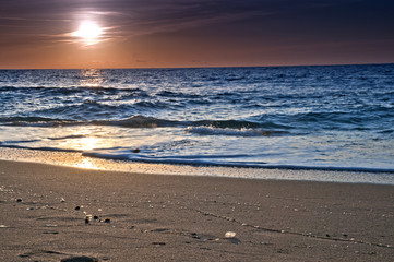 tramonto nella costa occidentale sarda