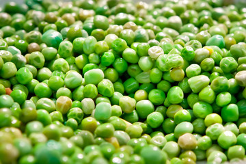 Background of many beans pea green color