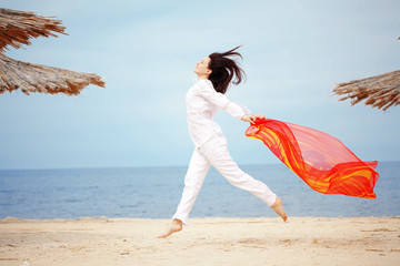 Woman at beach