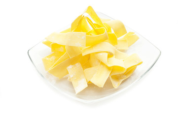 homemade pappardelle typical italian pasta