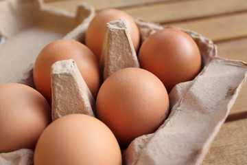 Oeufs dans bo&icirc;te