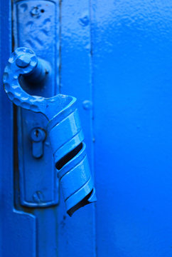 Blaue Türklinke - Blue door handle