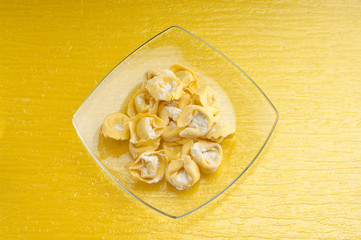 homemade tortellini typical italian pasta