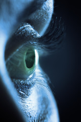 Macro on human female eye