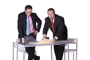 Two Businessmen Working Together