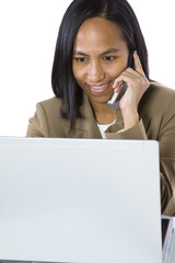 Businesswoman at Her Desk Working