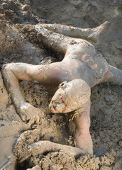 naked man  mud - 21769807