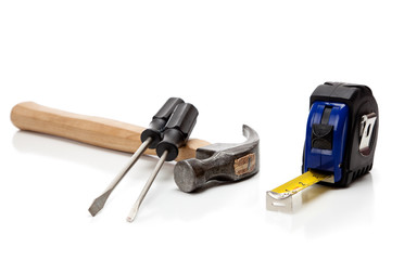 various tools on a white background