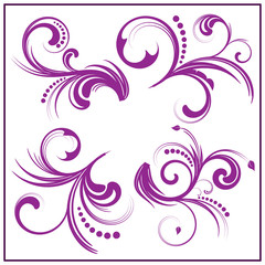 Set_of_4_floral_elements