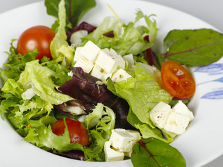ensalada con tomate y lechuga