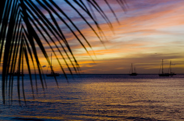 sunset over the Caribbean Sea, Grand Anse Bay, Grenada