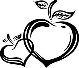 Apfel, Äpfel, Herz, Liebe, love