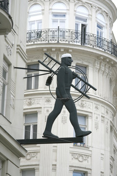Sculpture on the street Vienna, Austria