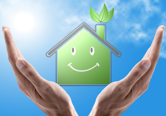 Hausbau - Energiewende Klimawandel Konzept