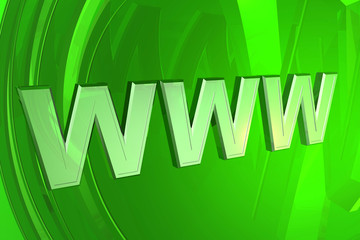 3d World Wide Web internet symbol