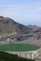 Okama (crater lake) at Zao, Japan