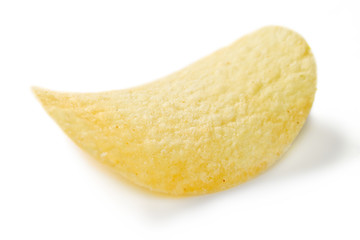 Potato chip isolated on white