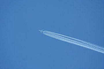 Jet plane exhaust