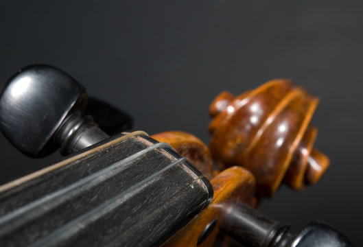 Schnecke einer alten Geige