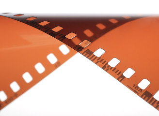 Film on a white background