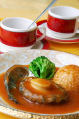china delicious food—abalone and rice