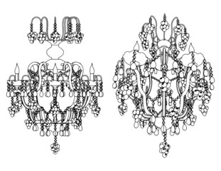 Luster Chandelier Vector 24
