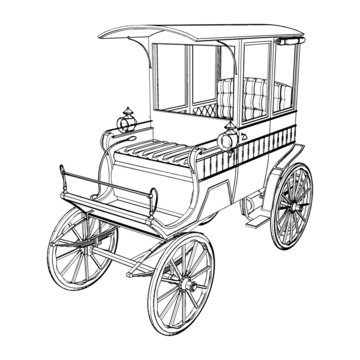 Victorian Cabs Carriage Vector 02