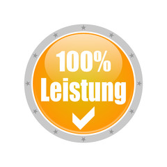 Button 100% Leistung
