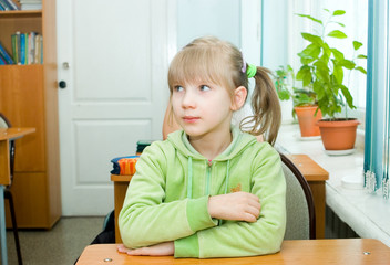 The girl at a lesson