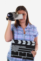 ragazza con videocamera