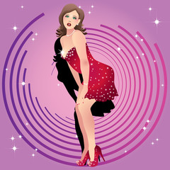 Beautiful Vector girl.