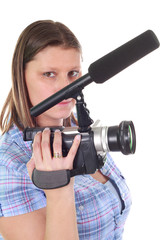 ragazza con videocamera