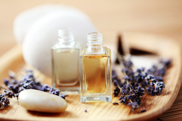 Fototapeta na wymiar lavender aromatherapy oil