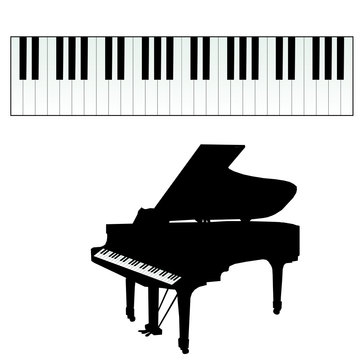 piano keys vector illustration