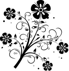 Floral elements for design, vector
