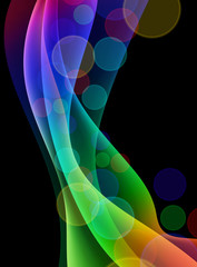 Colorful Abstract Floral Wave Background