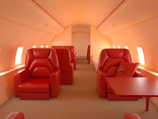 Private plane interior