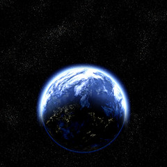 earth planet in space