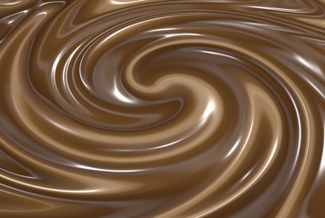 swirling chocolate