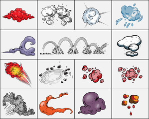 Comic book explosions